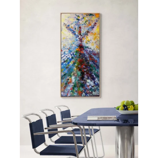 Aşk ile Dönen Semazen Yağlı Boya Tablosu