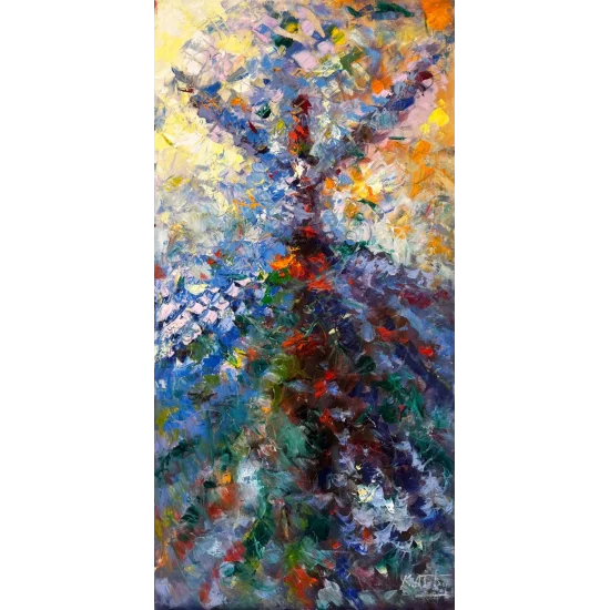 Aşk ile Dönen Semazen Yağlı Boya Tablosu