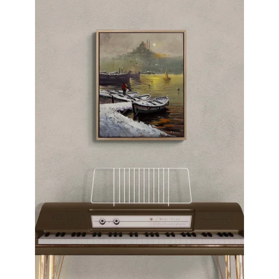 Beyazın İçinde İstanbul Yağlı Boya Tablosu