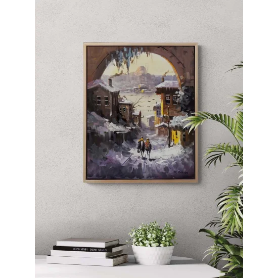 Kışın Hatırası Yağlı Boya Tablosu