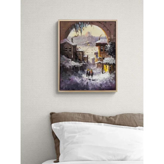 Kışın Hatırası Yağlı Boya Tablosu