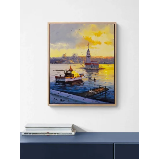 Salacakta Gün Sonu Yağlı Boya Tablosu