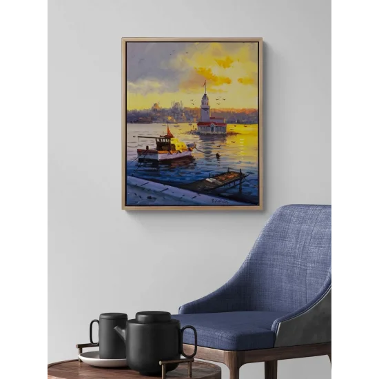 Salacakta Gün Sonu Yağlı Boya Tablosu