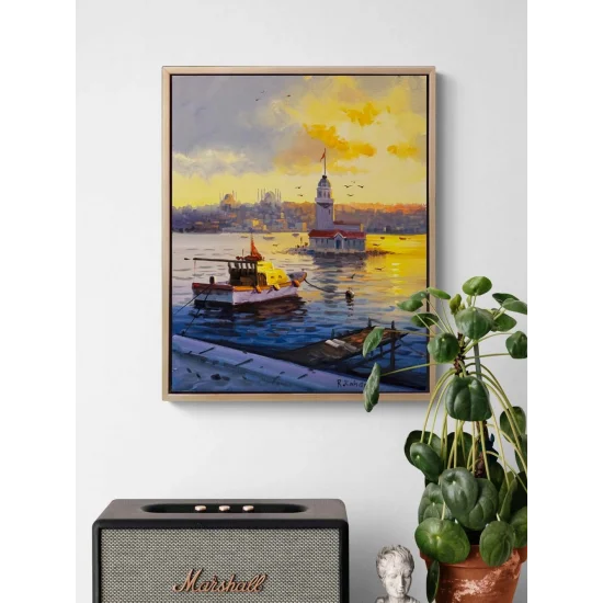 Salacakta Gün Sonu Yağlı Boya Tablosu