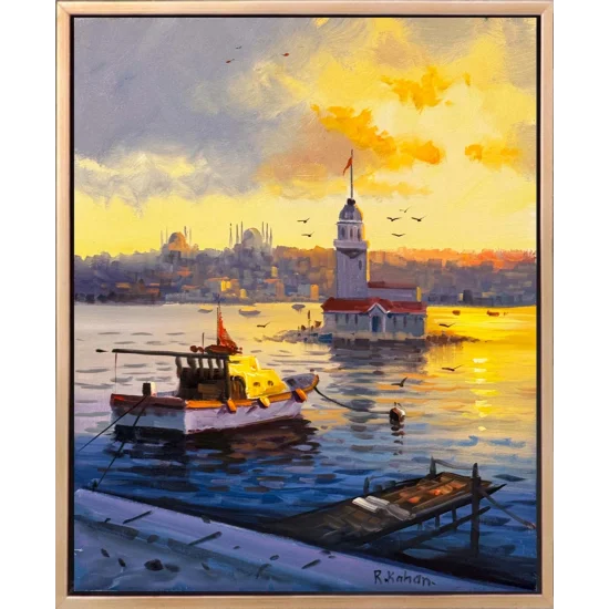 Salacakta Gün Sonu Yağlı Boya Tablosu