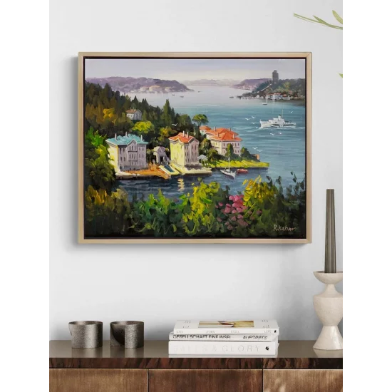 Yalıların Arasında Gün Yağlı Boya Tablosu