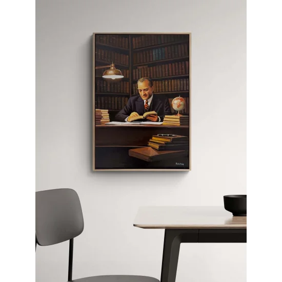 Mustafa Kemal ve Gece Yağlı Boya Tablosu