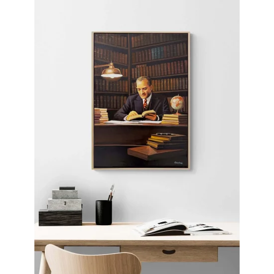 Mustafa Kemal ve Gece Yağlı Boya Tablosu