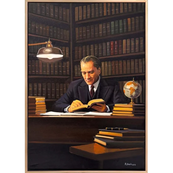 Mustafa Kemal ve Gece Yağlı Boya Tablosu