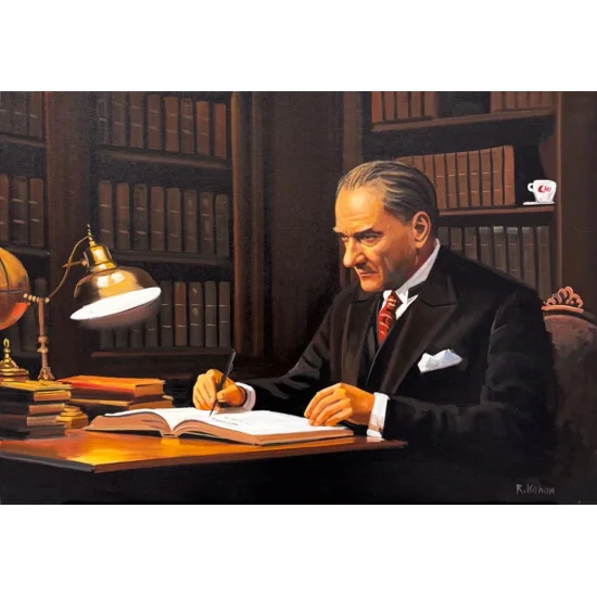 Atatürkün Karar Anı Yağlı Boya Tablosu