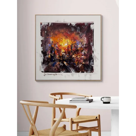 Bir Şehrin Rüyası Yağlı Boya Tablosu