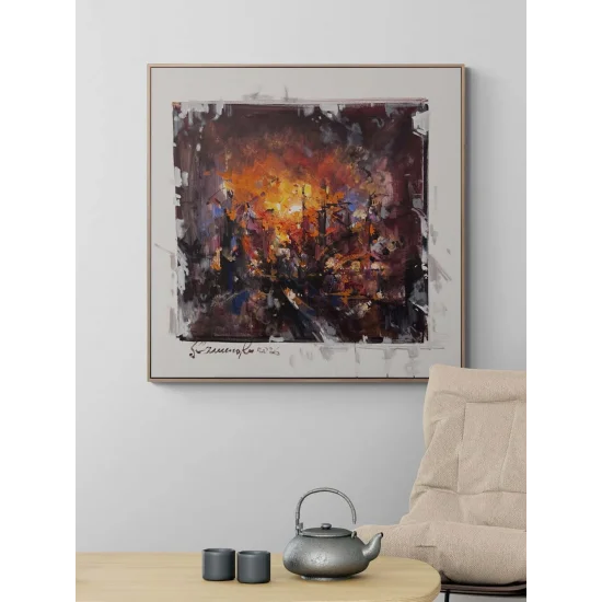 Bir Şehrin Rüyası Yağlı Boya Tablosu