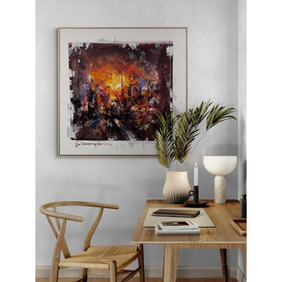 Bir Şehrin Rüyası Yağlı Boya Tablosu