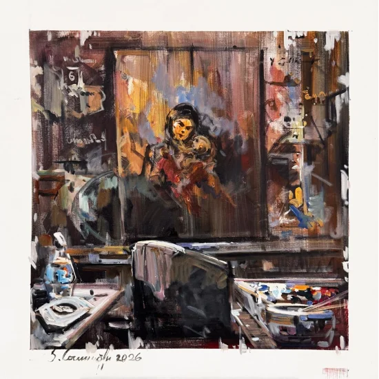 Resmin İçinde Yağlı Boya Tablosu