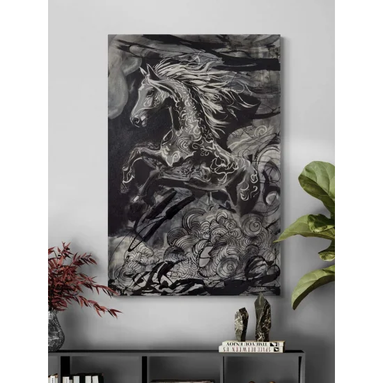 Zamanı Aşan At Yağlı Boya Tablosu