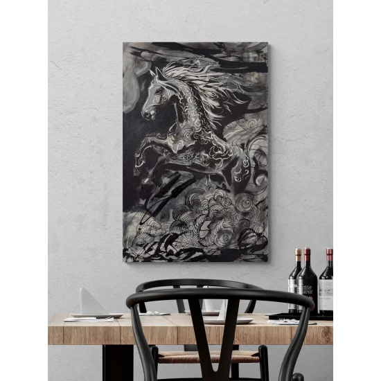 Zamanı Aşan At Yağlı Boya Tablosu