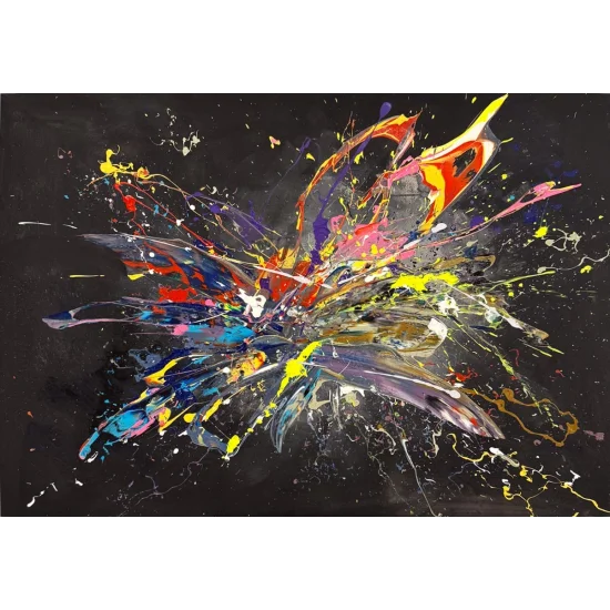 Renklerin Kırılma Anı Yağlı Boya Tablosu