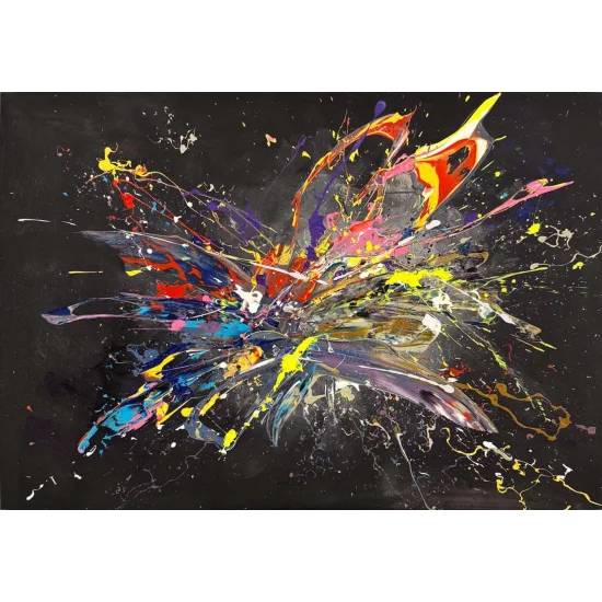 Renklerin Kırılma Anı Yağlı Boya Tablosu