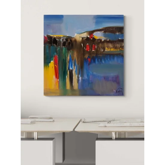 Sessiz Şehrin Yankısı Yağlı Boya Tablosu