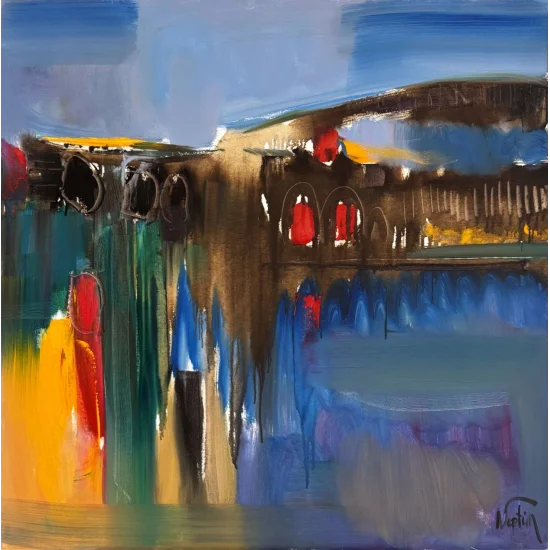 Sessiz Şehrin Yankısı Yağlı Boya Tablosu