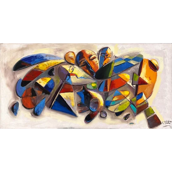 Sessiz Diyalog Yağlı Boya Tablosu