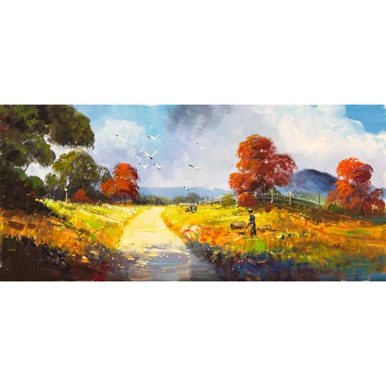 Sessiz Kır Yağlı Boya Tablosu