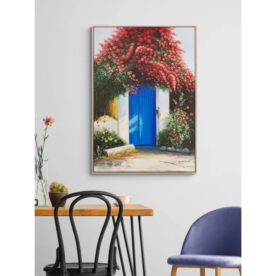 Begonviller Altında Yağlı Boya Tablosu