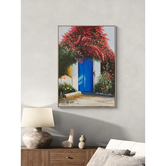 Begonviller Altında Yağlı Boya Tablosu