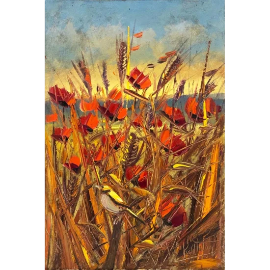 Kırda Buluşma Yağlı Boya Tablosu