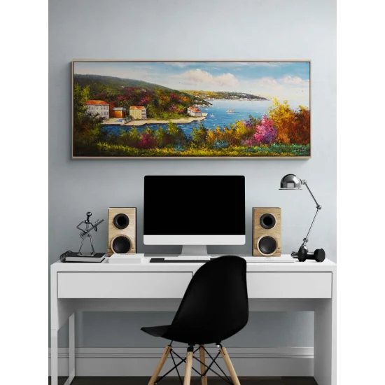 Boğazda Sonbahar Yağlı Boya Tablosu