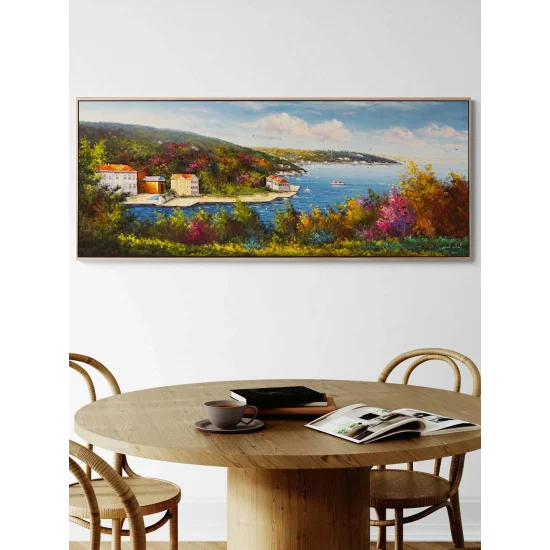 Boğazda Sonbahar Yağlı Boya Tablosu