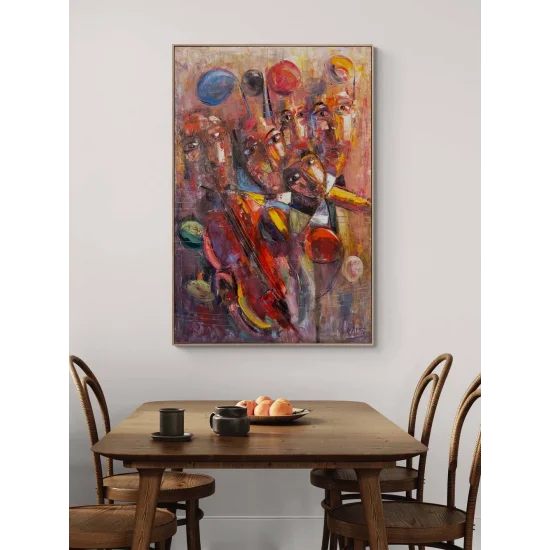 Soyut Konçerto Yağlı Boya Tablosu