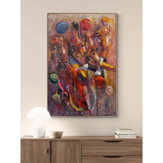 Soyut Konçerto Yağlı Boya Tablosu