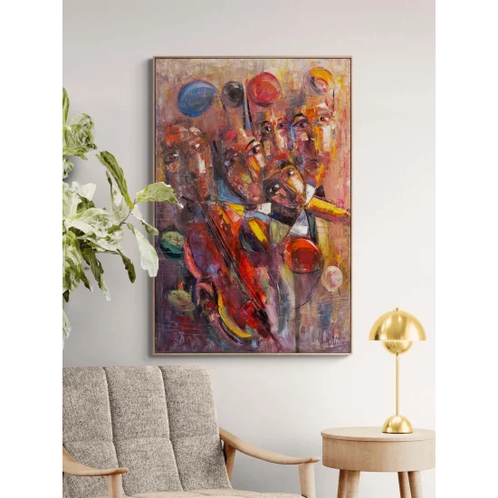 Soyut Konçerto Yağlı Boya Tablosu