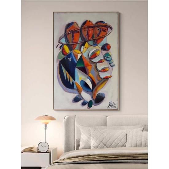 Çok Sesli Figür Yağlı Boya Tablosu