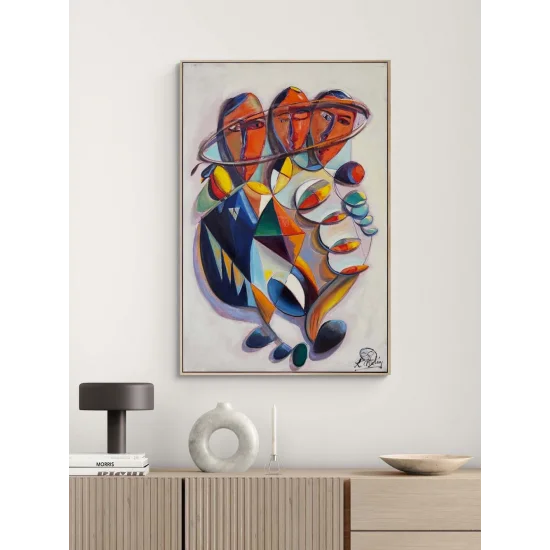 Çok Sesli Figür Yağlı Boya Tablosu