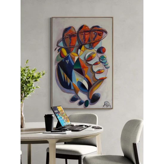 Çok Sesli Figür Yağlı Boya Tablosu