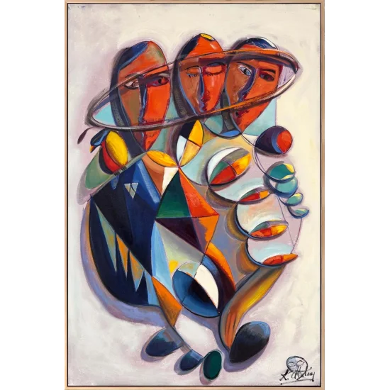 Çok Sesli Figür Yağlı Boya Tablosu