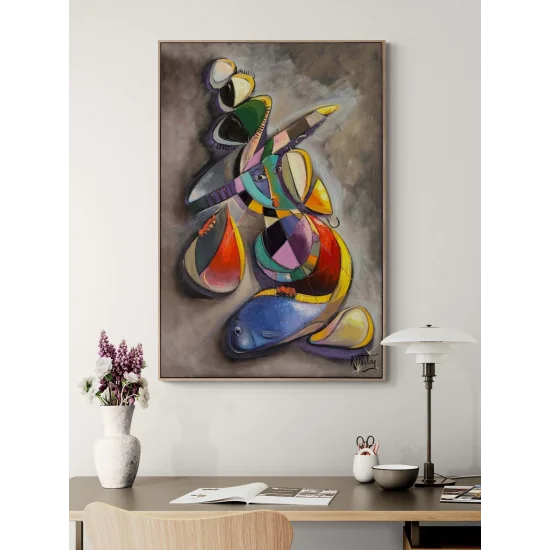 Duyunun Geometrisi Yağlı Boya Tablosu