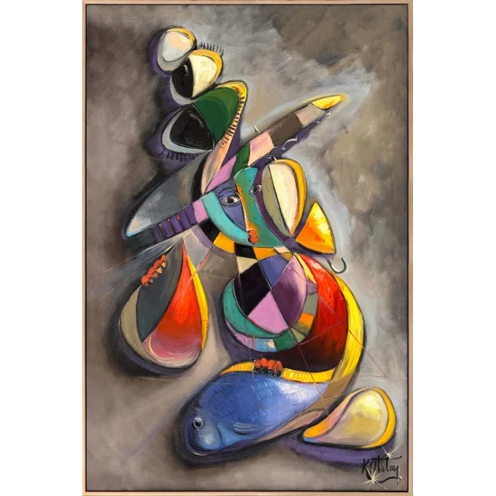 Duyunun Geometrisi Yağlı Boya Tablosu