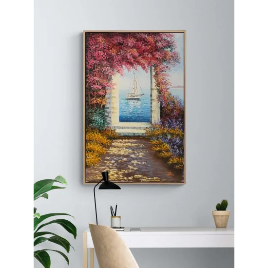 Denize Açılan Bahar Yağlı Boya Tablosu