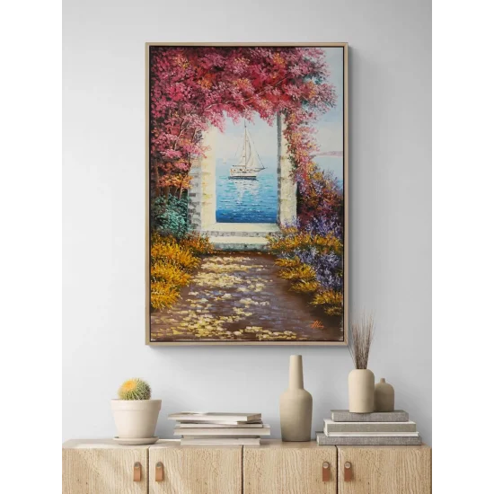 Denize Açılan Bahar Yağlı Boya Tablosu