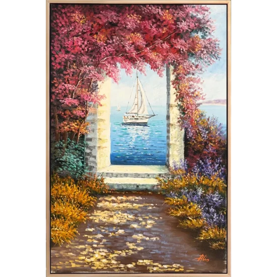 Denize Açılan Bahar Yağlı Boya Tablosu