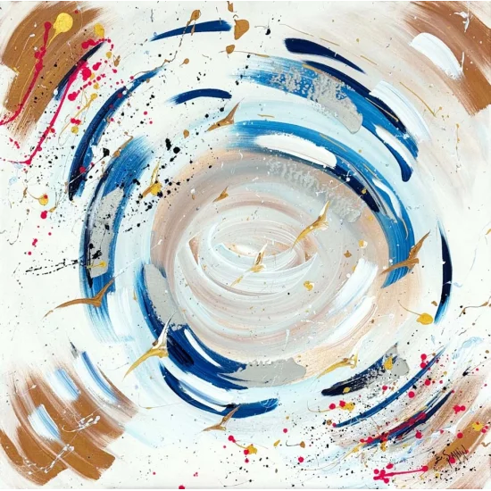 Mavi Girdap Yağlı Boya Tablosu