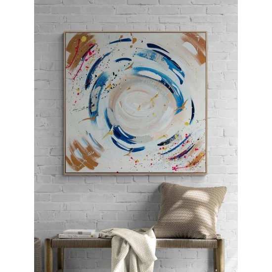 Mavi Girdap Yağlı Boya Tablosu