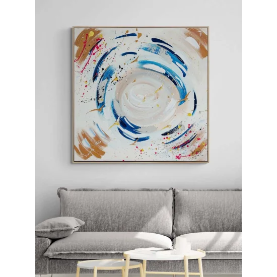 Mavi Girdap Yağlı Boya Tablosu