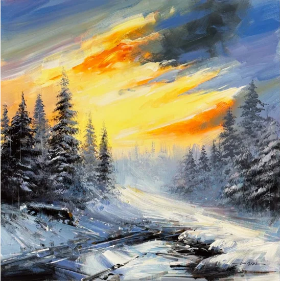 Donmuş Işık Yağlı Boya Tablosu