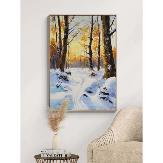 Kar Yansıması Yağlı Boya Tablosu