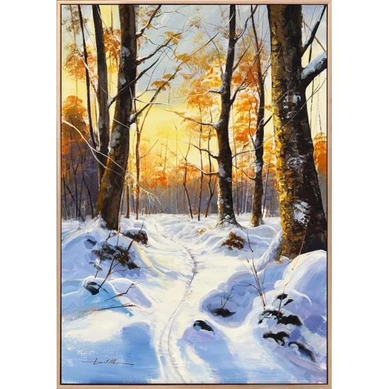 Kar Yansıması Yağlı Boya Tablosu