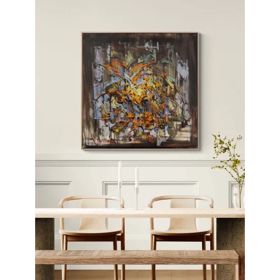 Kaybolan Çizgiler Yağlı Boya Tablosu